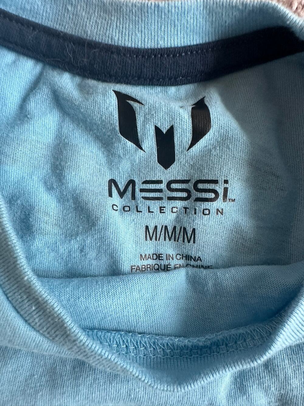 Messi Collection Boys Size Medium Light Blue Graphic T-Shirt